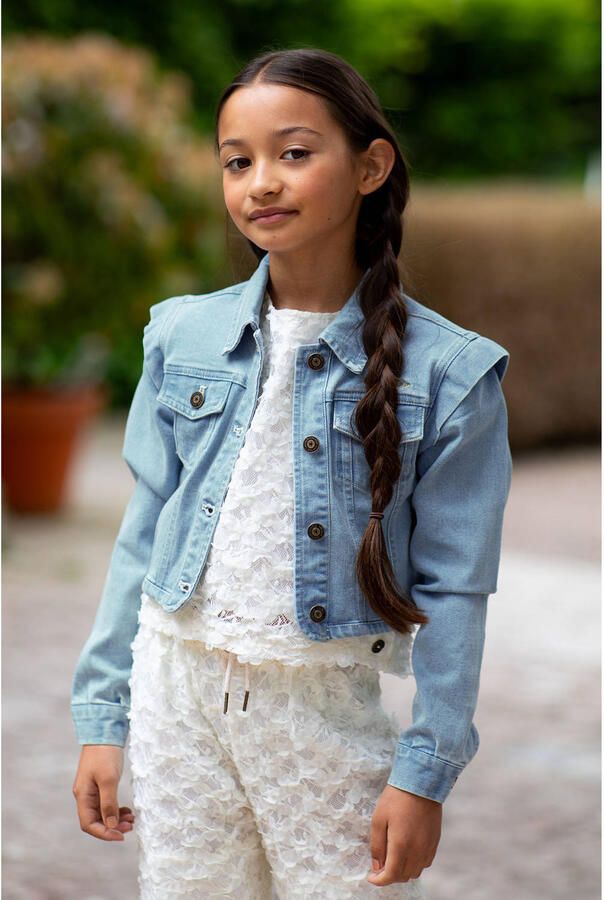 LIKE FLO Meisjes Tops & T-shirts Flo Woven Top Gebroken Wit - Foto 4