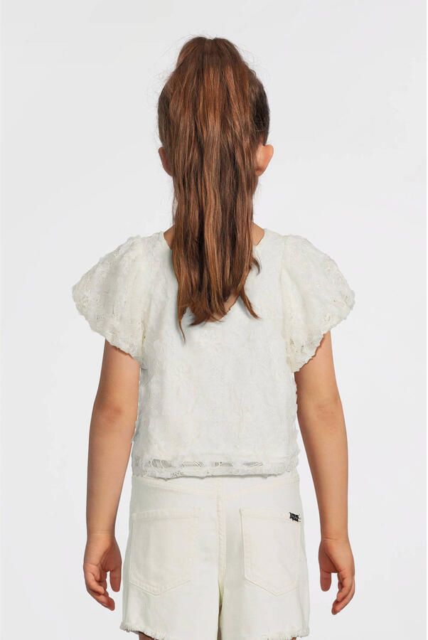 LIKE FLO Meisjes Tops & T-shirts Flo Woven Top Gebroken Wit - Foto 3