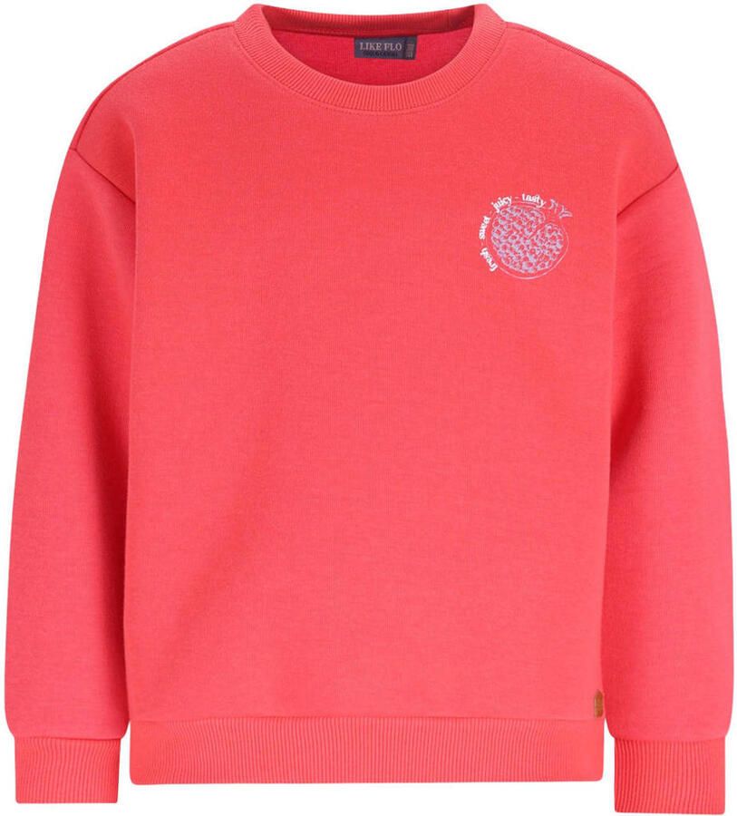 Like Flo Boys sweater met backprint roze - Foto 2