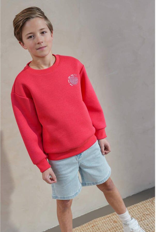 Like Flo Boys sweater met backprint roze - Foto 3