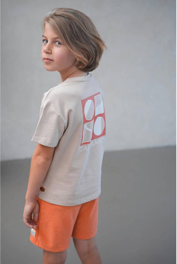Like Flo Boys T-shirt met backprint beige - Foto 2