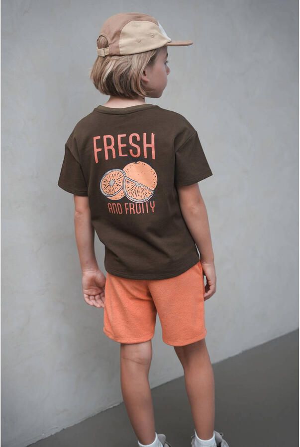 Like Flo Boys T-shirt met backprint donkergroen