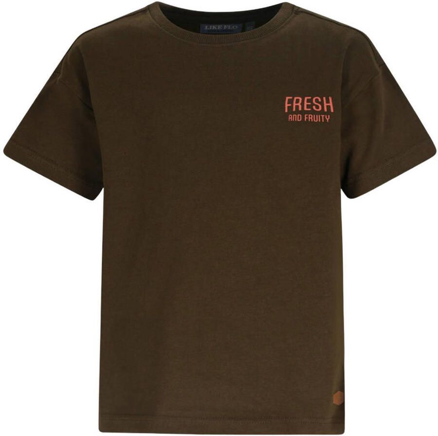 Like Flo Boys T-shirt met backprint donkergroen - Foto 2