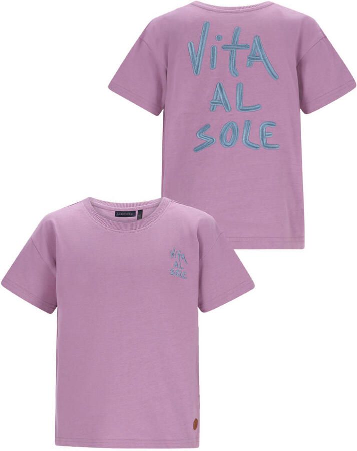Like Flo Boys T-shirt met backprint lila
