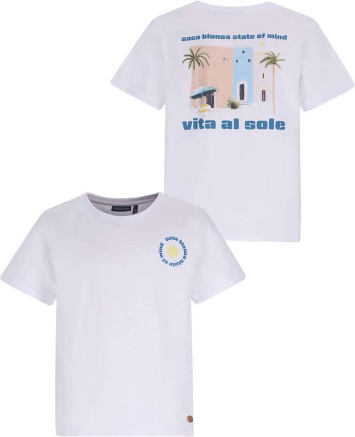 Like Flo Boys T-shirt met backprint wit
