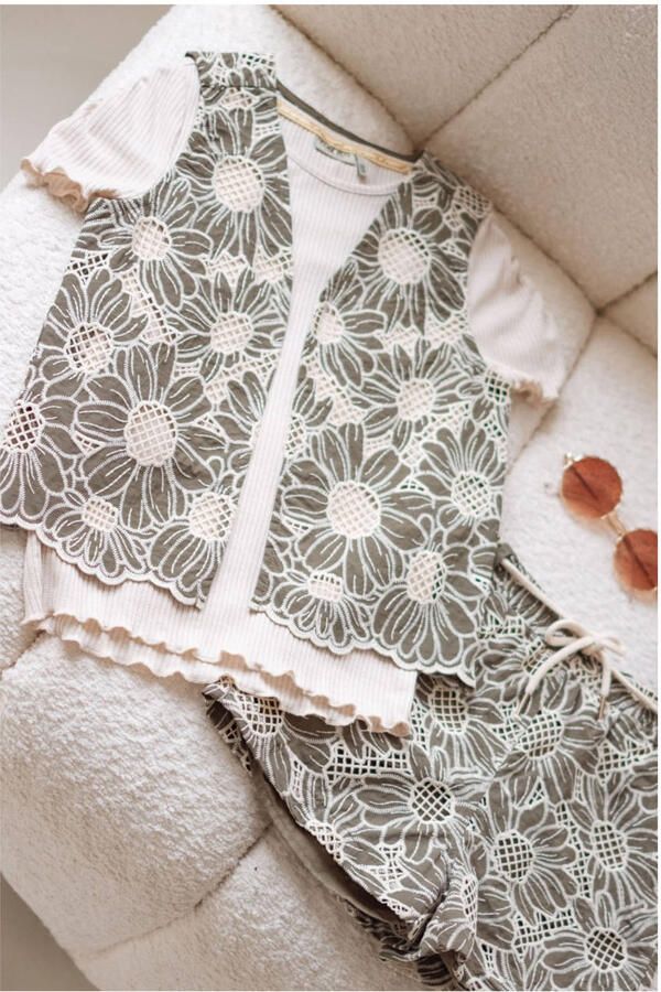 LIKE FLO Meisjes Broeken Florien Higt Waist Short Groen - Foto 4