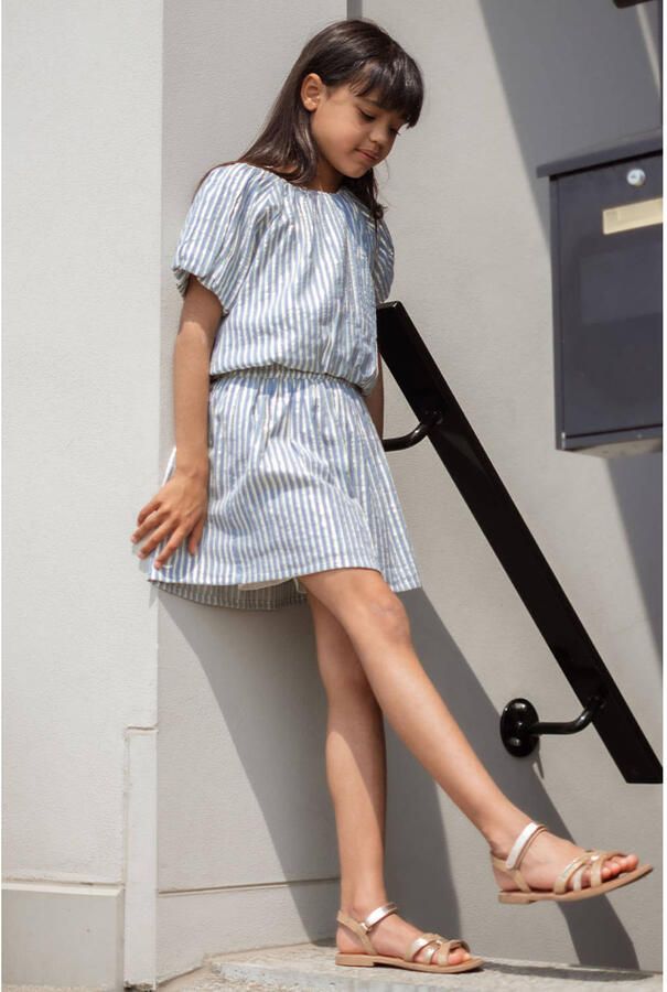 LIKE FLO Meisjes Blouses Carmen Flo Balloon Top Lichtblauw - Foto 7