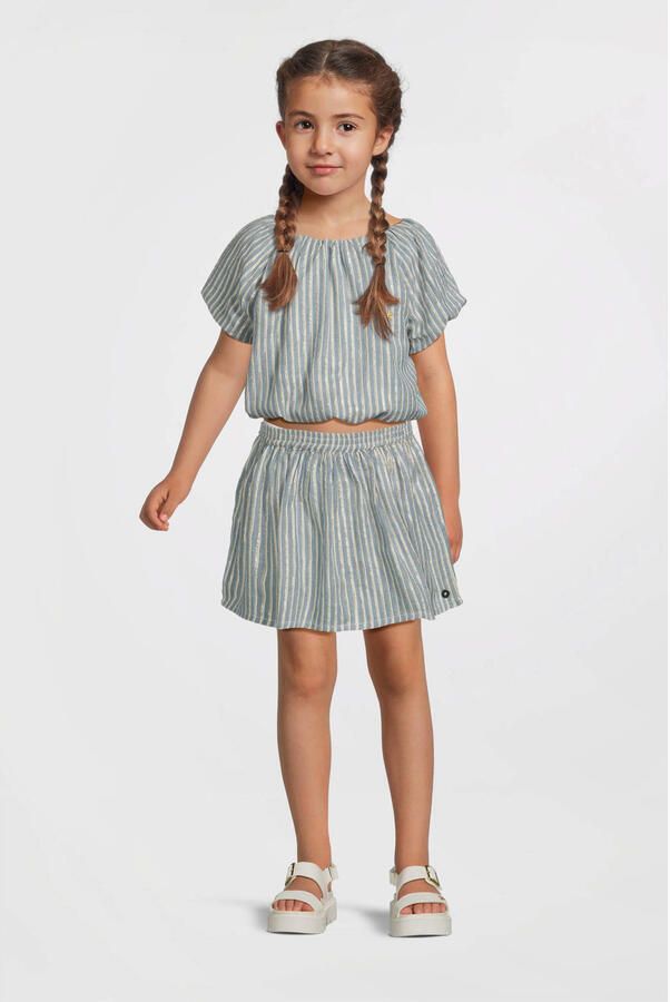 LIKE FLO Meisjes Blouses Carmen Flo Balloon Top Lichtblauw - Foto 5