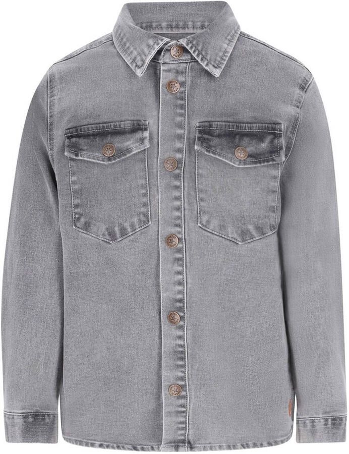 Like Flo denim overhemd grijs