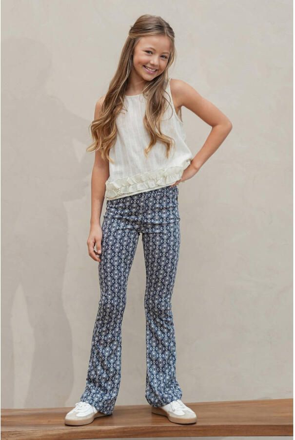 LIKE FLO Meisjes Broeken Floor Structure Flared Pants Antraciet - Foto 4