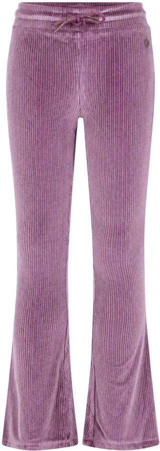 Like Flo fluwelen flared broek paars