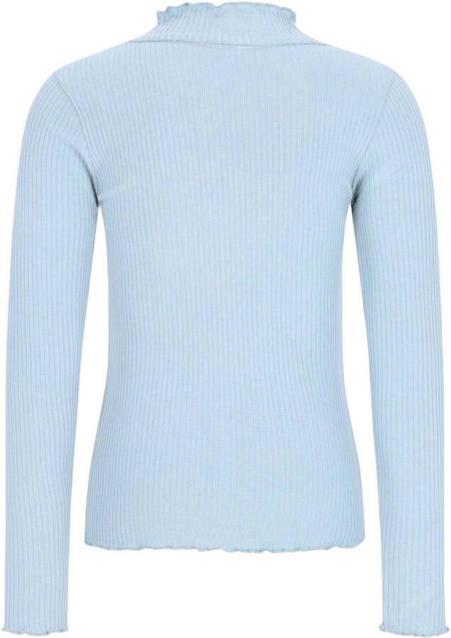 Like Flo getailleerde longsleeve lichtblauw - Foto 2