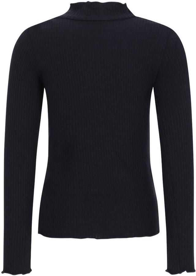 Like Flo getailleerde longsleeve met glitters zwart