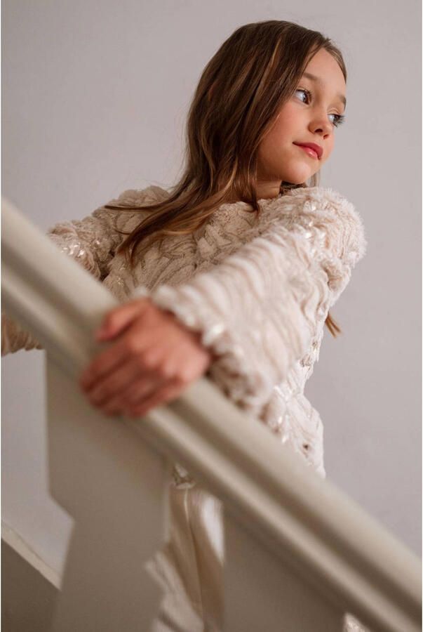 LIKE FLO Meisjes Truien & Vesten Doris Fur Cardigan Creme - Foto 5