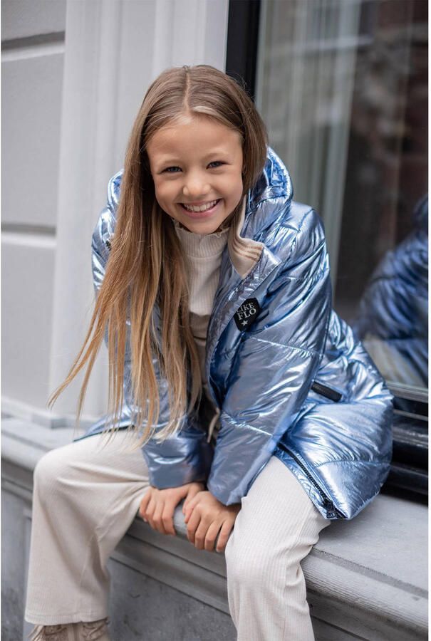 Like Flo gewatteerde jas blauw - Foto 2