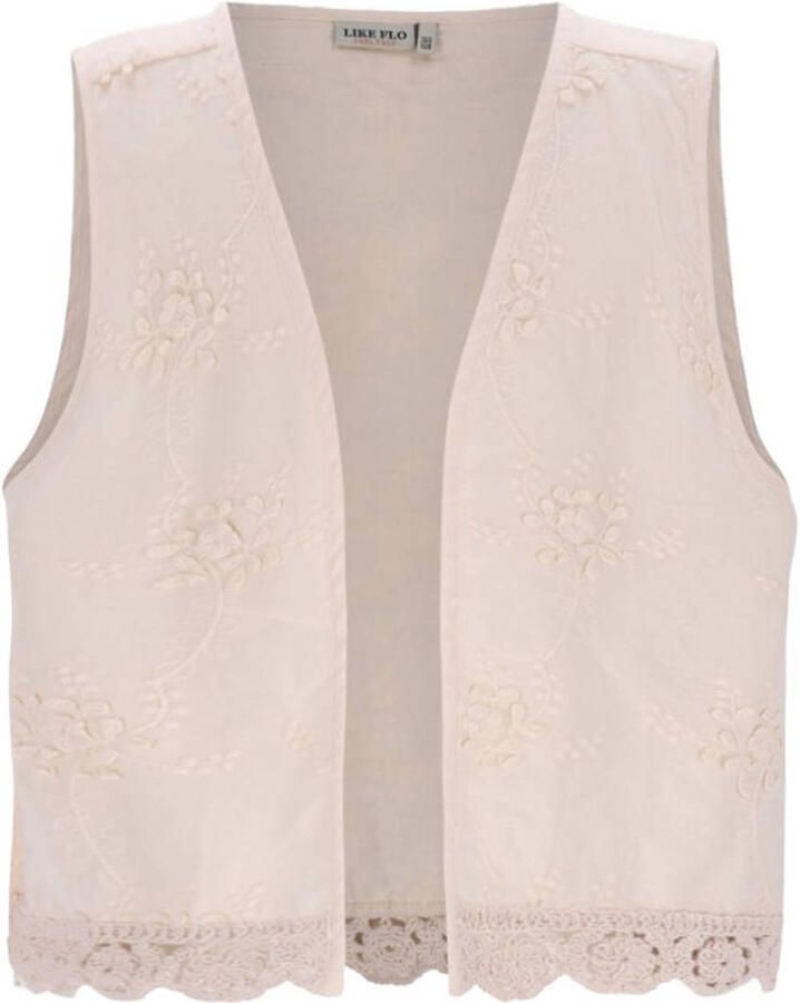 LIKE FLO Meisjes Blazers Dafne Embroidery Gilet Ecru - Foto 5