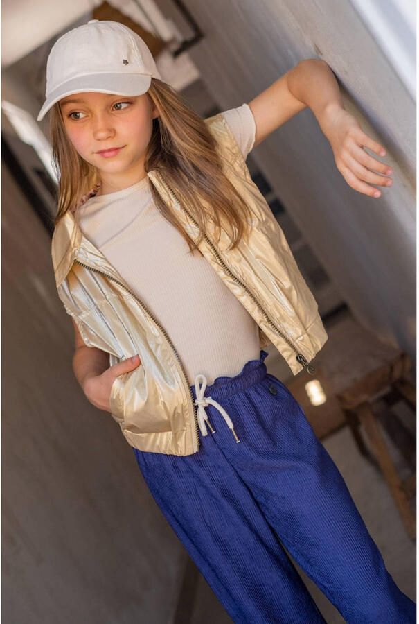 LIKE FLO Meisjes Blazers Diana Metallic Gilet Zand - Foto 7