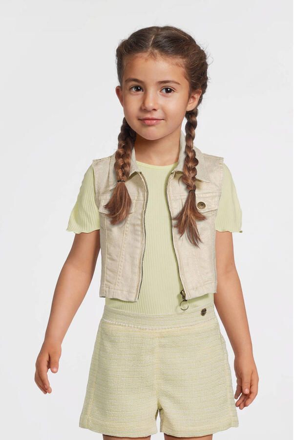 LIKE FLO Meisjes Blazers Flo Denim Gilet Goud - Foto 2
