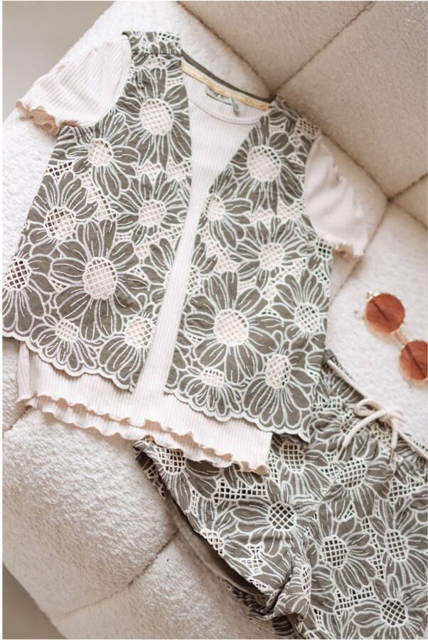 LIKE FLO Meisjes Blazers Colette Flower Gilet Olijf - Foto 5