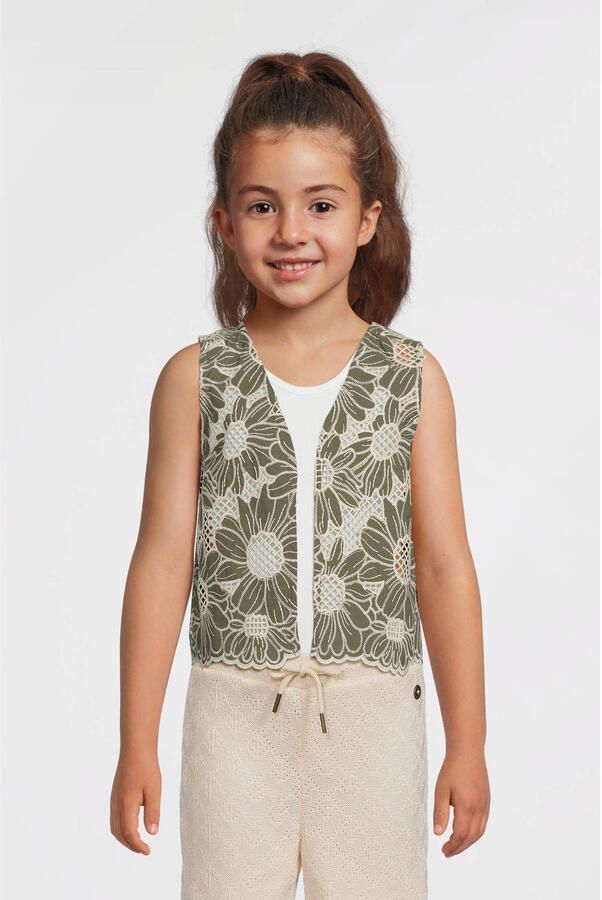 LIKE FLO Meisjes Blazers Colette Flower Gilet Olijf - Foto 2