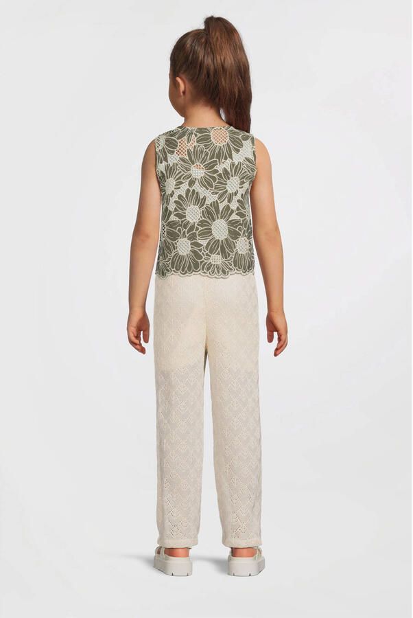 LIKE FLO Meisjes Blazers Colette Flower Gilet Olijf - Foto 4