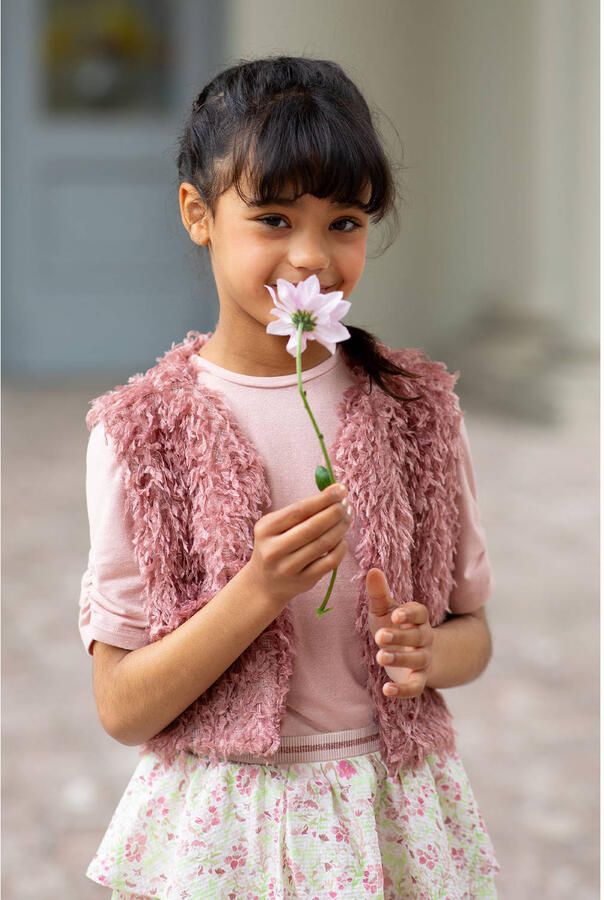 LIKE FLO Meisjes Blazers Flo Feather Gilet Roze