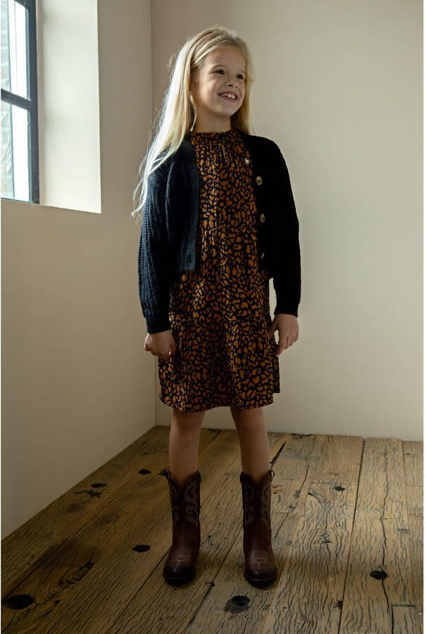 Like Flo grofgebreid vest zwart