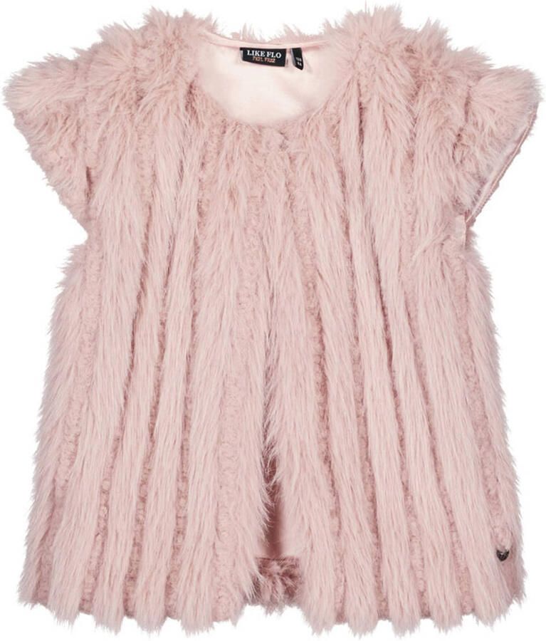 LIKE FLO Meisjes Blazers Doutze Fur Bodywarmer Lichtroze - Foto 3