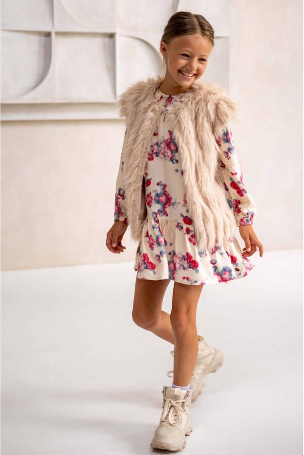 LIKE FLO Meisjes Blazers Doutze Fur Bodywarmer Taupe - Foto 2