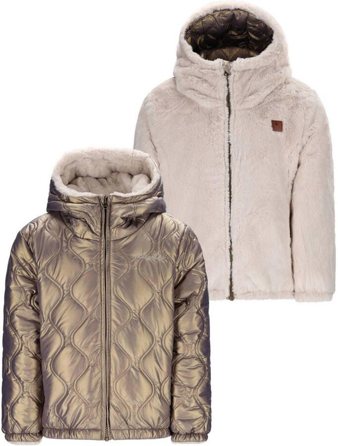 Like Flo imitatiebonten reversible jas beige