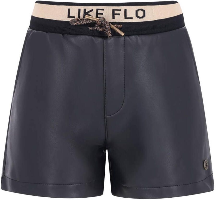 Like Flo imitatieleren regular fit casual short antraciet