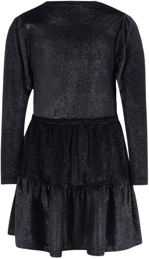 Like Flo korte glitterjurk met glitters zwart Meisjes Polyester Ronde hals - Foto 2