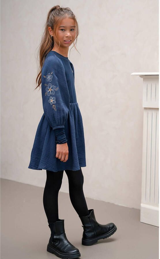 Like Flo korte jurk donkerblauw