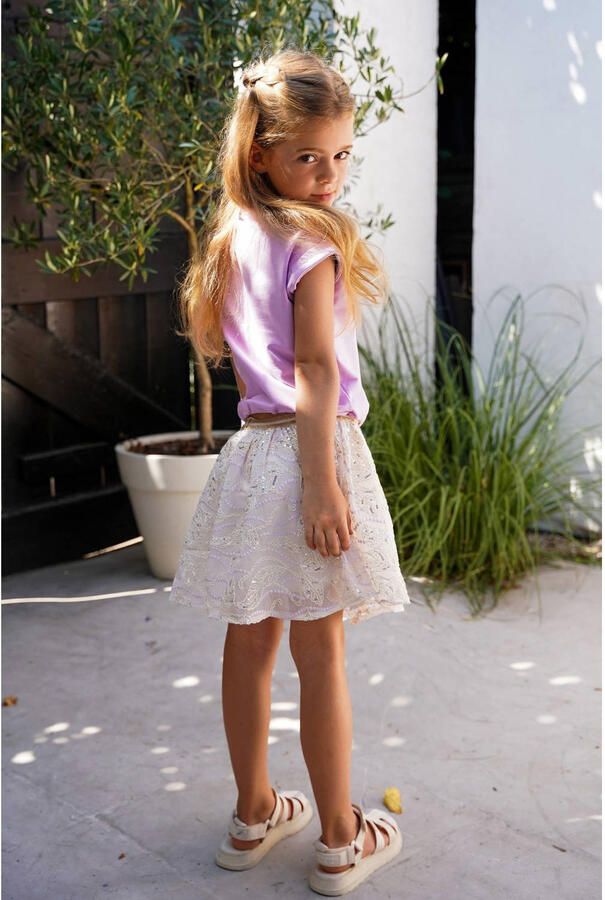 LIKE FLO Meisjes Rokken Semmie Fancy Embroidery Skirt Creme - Foto 5