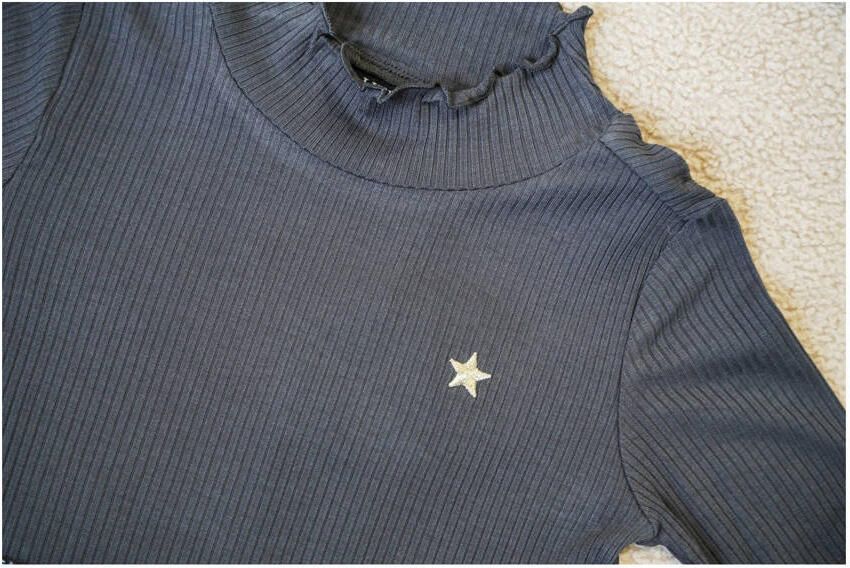 Like Flo longsleeve antraciet rib gebreid
