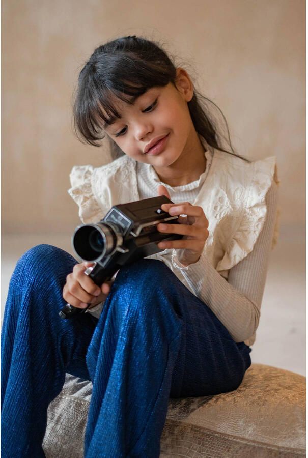 LIKE FLO Meisjes Tops & T-shirts Eef Flo Basic Glitter Col Ecru - Foto 3