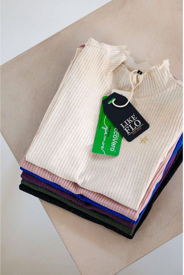 LIKE FLO Meisjes Tops & T-shirts Eef Rib Col Roze