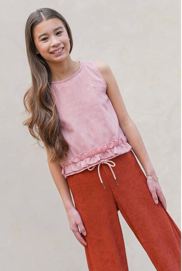 LIKE FLO Meisjes Tops & T-shirts Chloe Top With Ruffle Roze - Foto 3