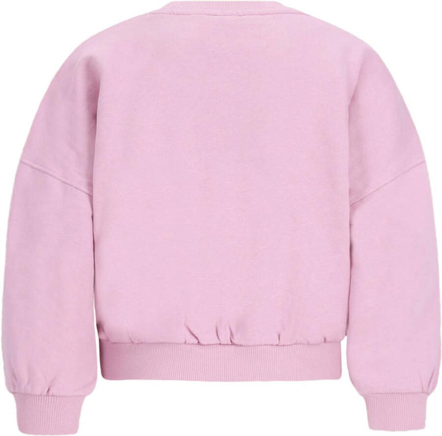 Like Flo oversized sweater met print roze Meisjes Katoen Ronde hals Printopdruk - Foto 2
