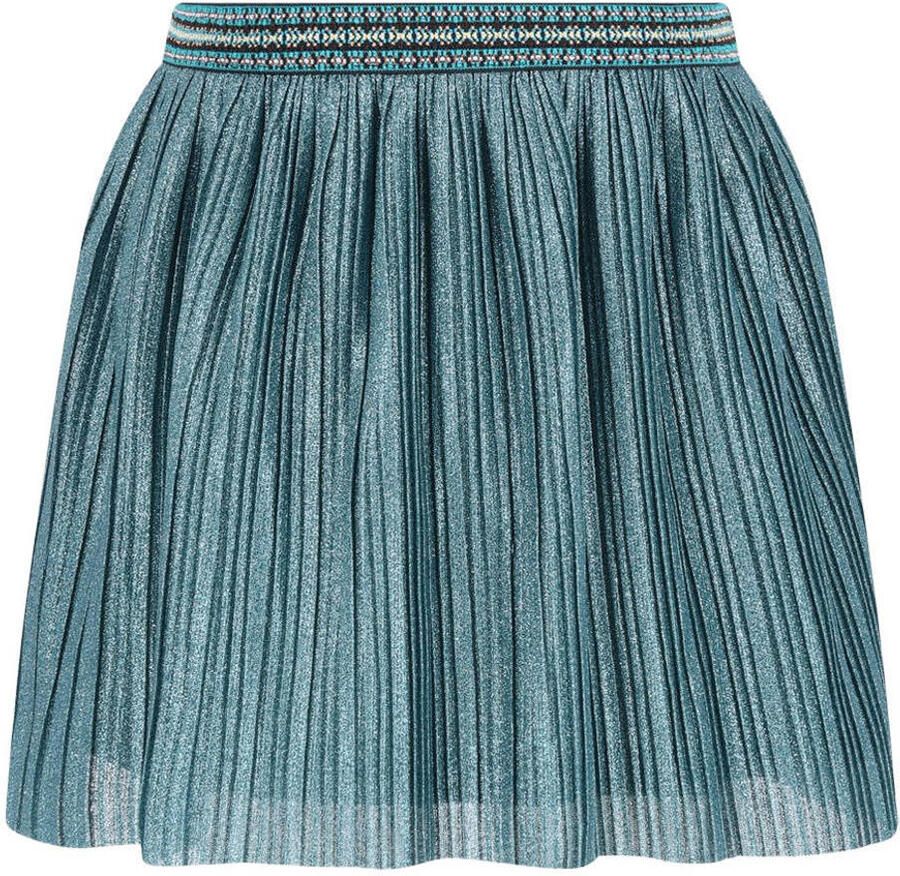 Like Flo plissé midi rok blauw
