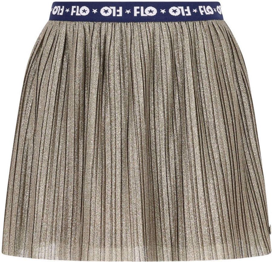 Like Flo plissé midi rok groen