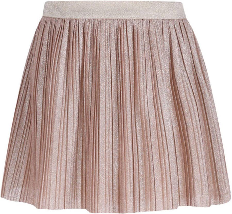 Like Flo plissé rok met glitter goud