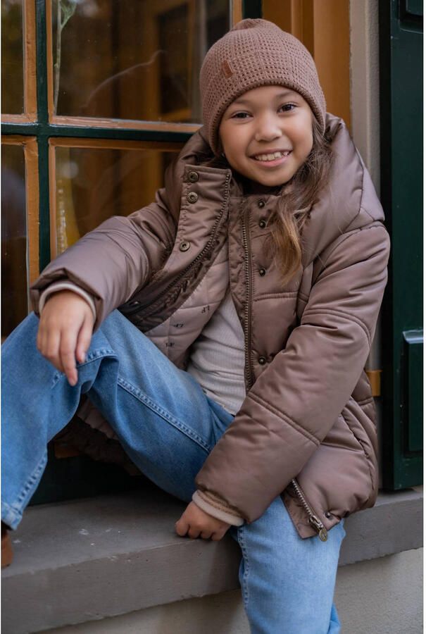 LIKE FLO Meisjes Jassen Aukje Flo Girls Short Puffer Jacket Taupe - Foto 4
