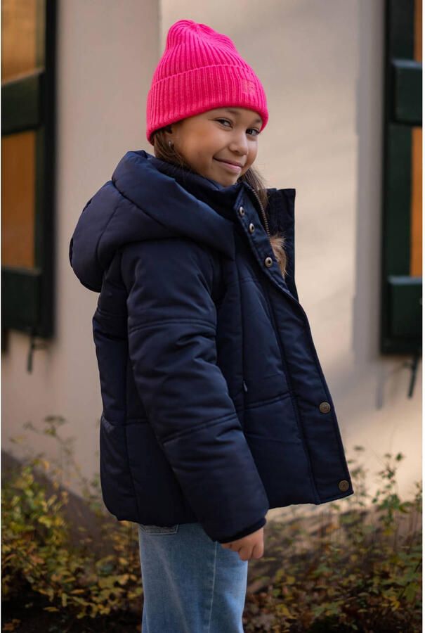 LIKE FLO Meisjes Jassen Aukje Flo Girls Short Puffer Jacket Donkerblauw - Foto 3