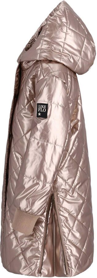 Like Flo quilted winterjas met split bruin - Foto 3