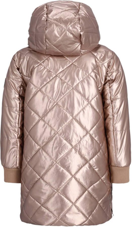 Like Flo quilted winterjas met split bruin - Foto 2