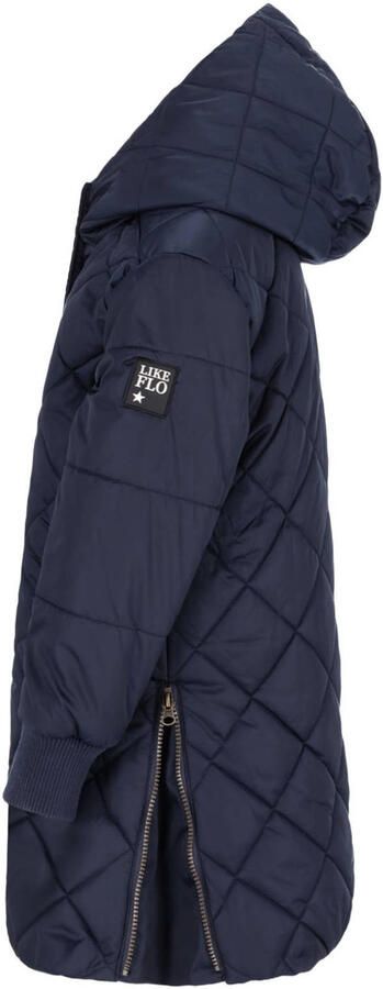 Like Flo quilted winterjas met split marineblauw - Foto 3