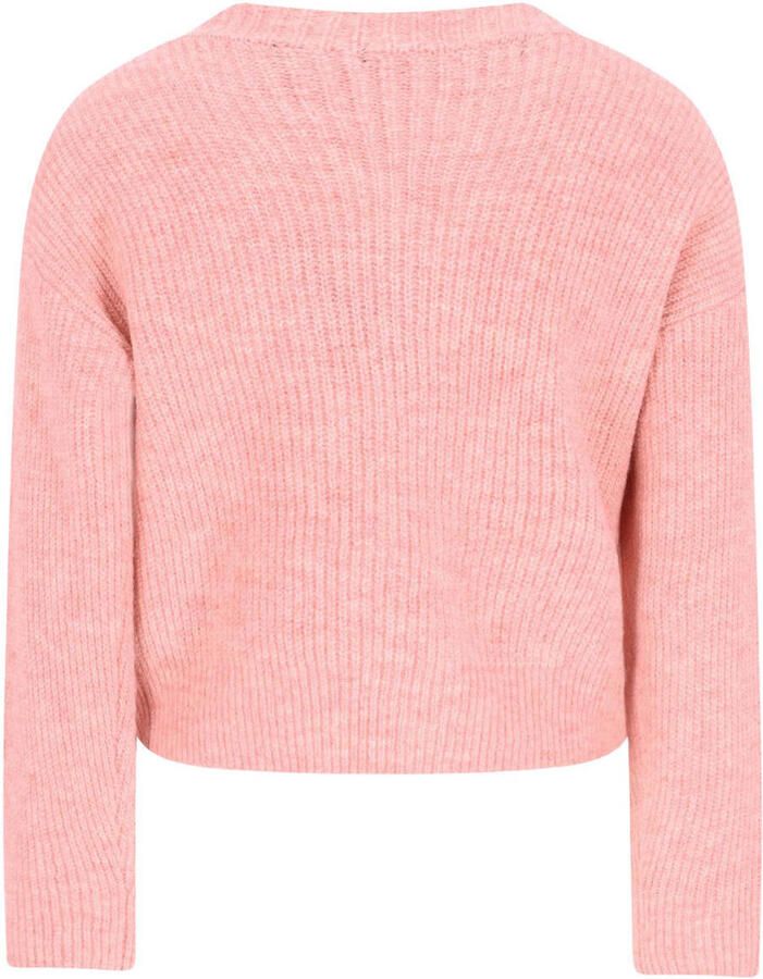 Like Flo rechtvallend gebreid vest roze - Foto 2