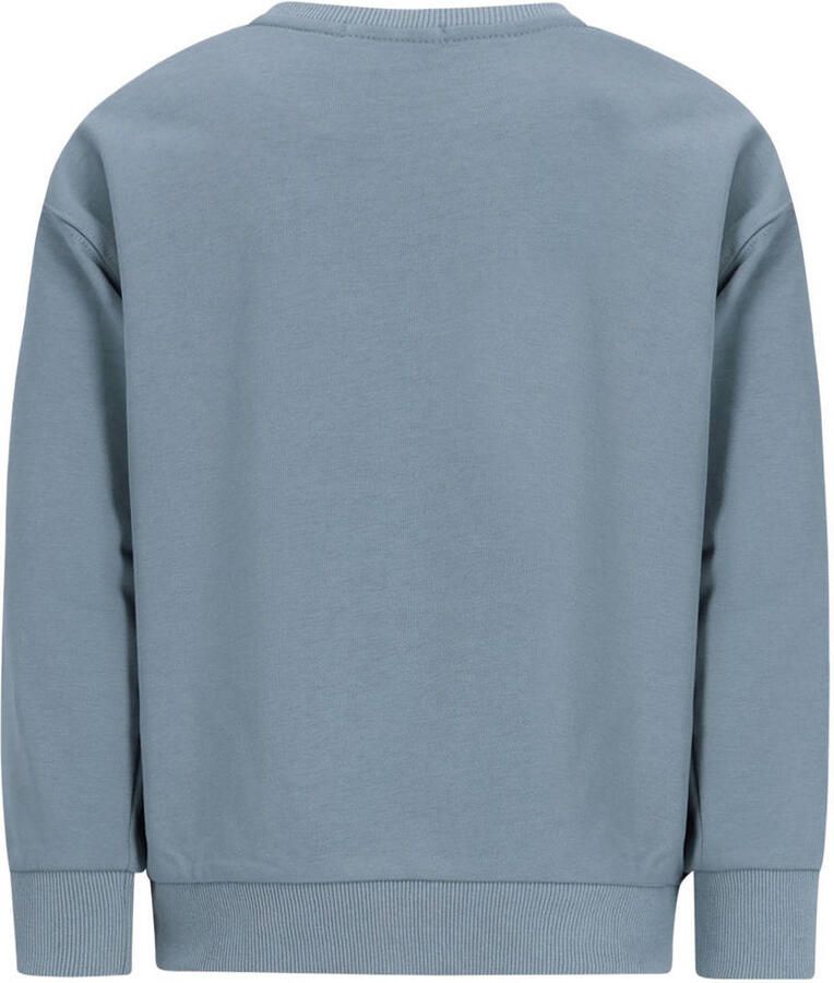 Like Flo rechtvallende sweater met print blauw