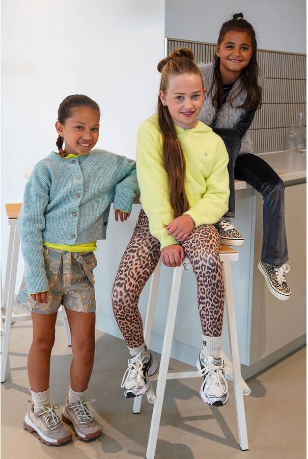 Like Flo slim fit legging met panterprint bruin - Foto 2